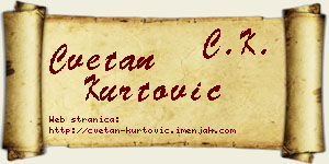 Cvetan Kurtović vizit kartica